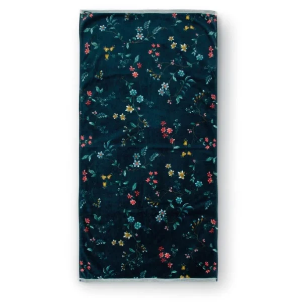 Bester Verkauf ? Pip Studio Les Fleurs Duschtuch – 70×140 Cm – Dark Blue ? 1