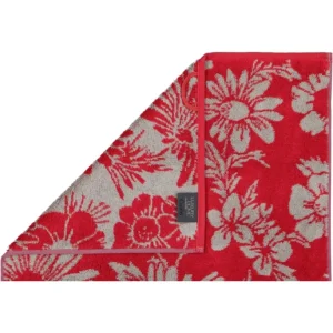 Besorgen ⌛ Cawö Two-Tone Floral Duschtuch – 80×150 Cm – Rot ? 10