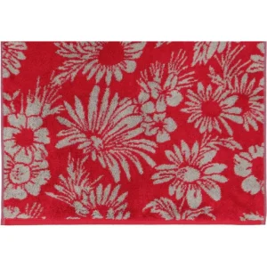 Besorgen ⌛ Cawö Two-Tone Floral Duschtuch – 80×150 Cm – Rot ? 12