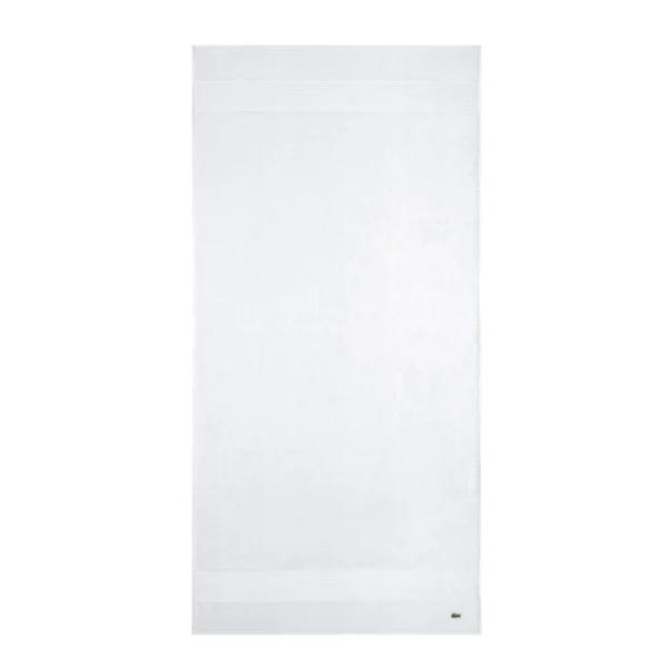 Billig ✔️ Lacoste LECROCO Bio-Duschtuch – 70×140 Cm – Blanc ? 1