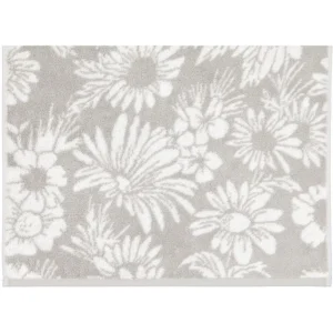 Rabatt ? Cawö Two-Tone Floral Duschtuch – 80×150 Cm – Grau ? 12