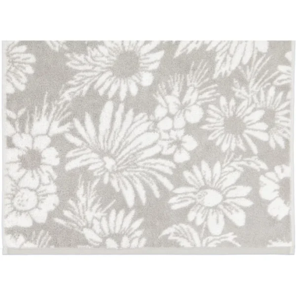 Rabatt ? Cawö Two-Tone Floral Duschtuch – 80×150 Cm – Grau ? 5