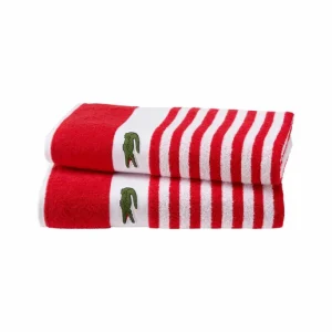 Coupon ? Lacoste FRIENDLY Duschtuch – 70×140 Cm – Rouge ? 8